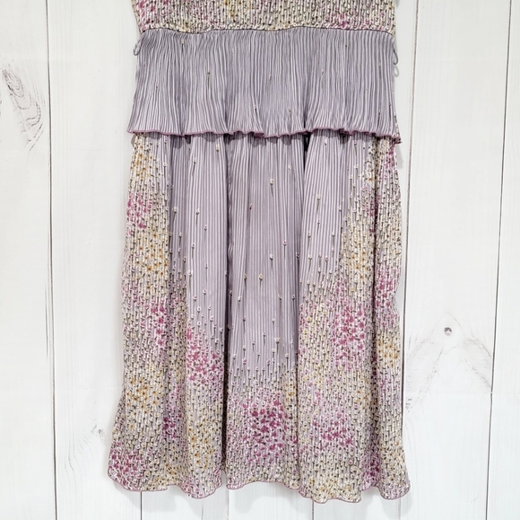 Vintage Tokyo Japan Japanese Ruffle Floral Midi Dress - Picture 3 of 16